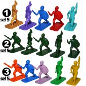 Figurine PP multicolore, 5 buc/set